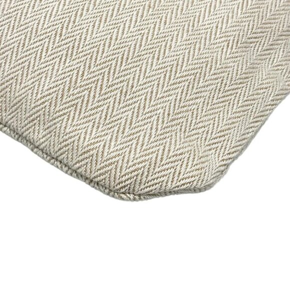 HERMES Aline II Cream Light Blue Cotton Leather Shoulder Bag - Picture 14 of 14